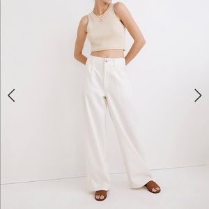 Brand new, never worn Linen-Cotton pleated wide-leg pants. Size 8